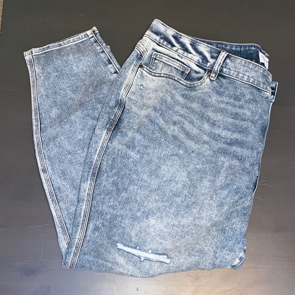Lane Bryant Denim - Lane Bryant Distressed High Rise Jeans